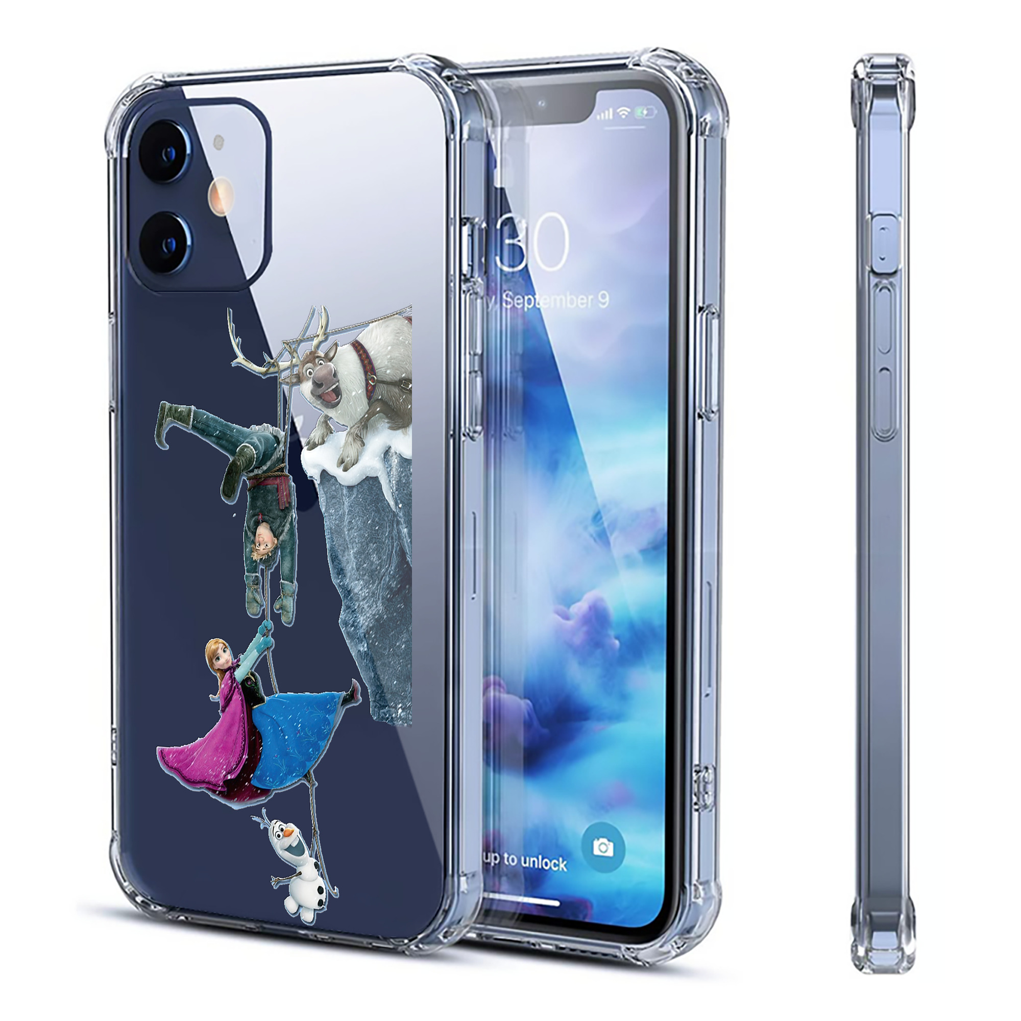 （画像用） アナと雪の女王 アンナ エルサ Frozen Anna Elsa 【iPhone 12シリーズ対応】透明スマホケース（クリアソフトケース）